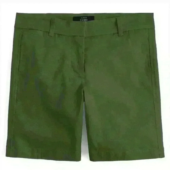 J. Crew Womens Size 4 7” Stretch Chino Shorts Cotton Green Style H5809 - Picture 4 of 6